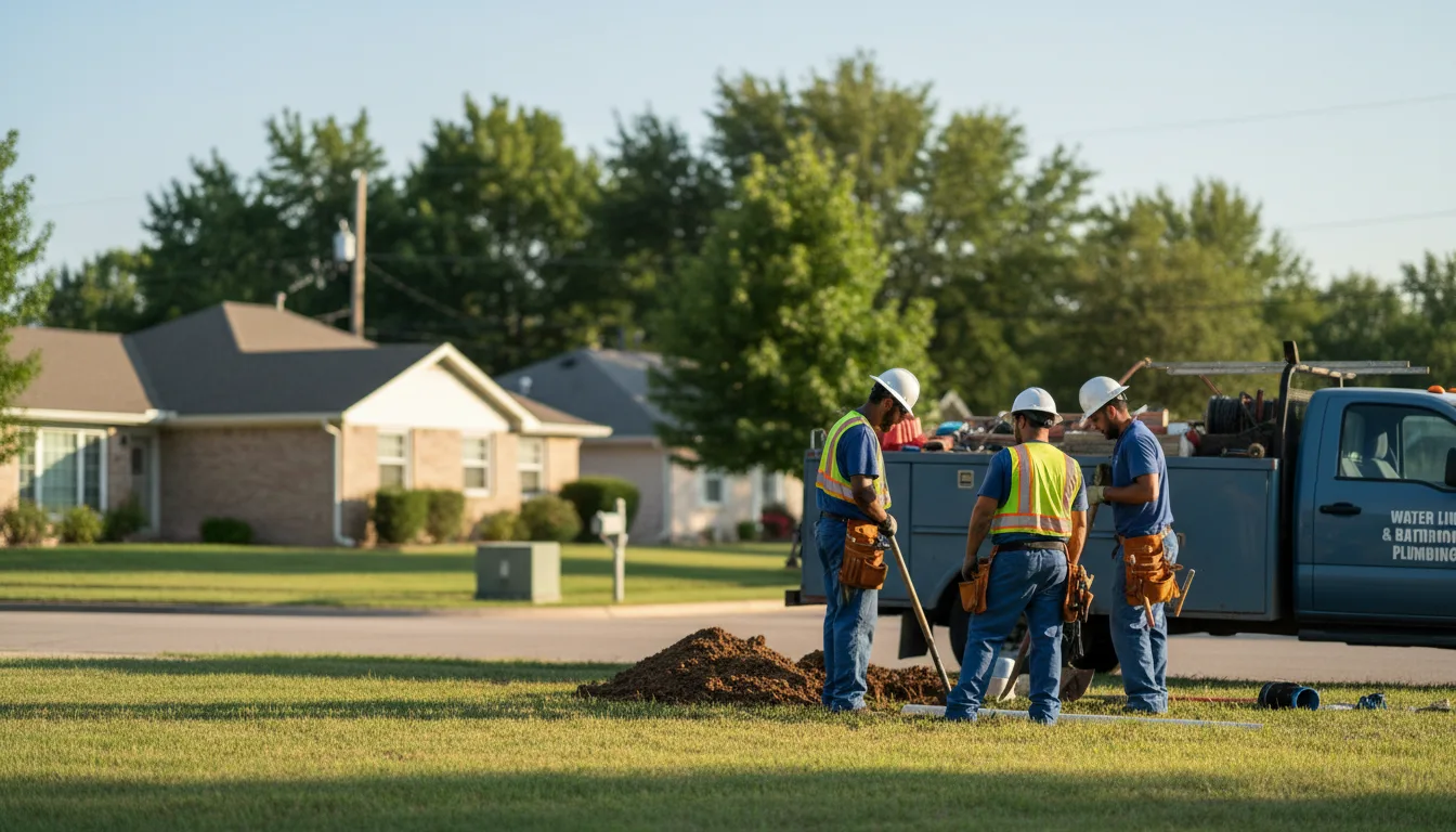 Residential water line and bathroom plumbing service in Agency, MO